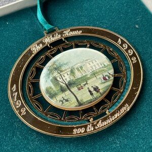 White House 200th Anniversary Gold Ornament